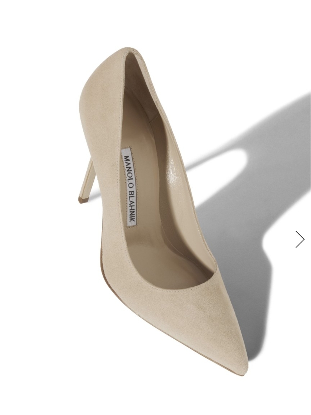 Manolo Blahnik Beige Suede Bb105 Heel